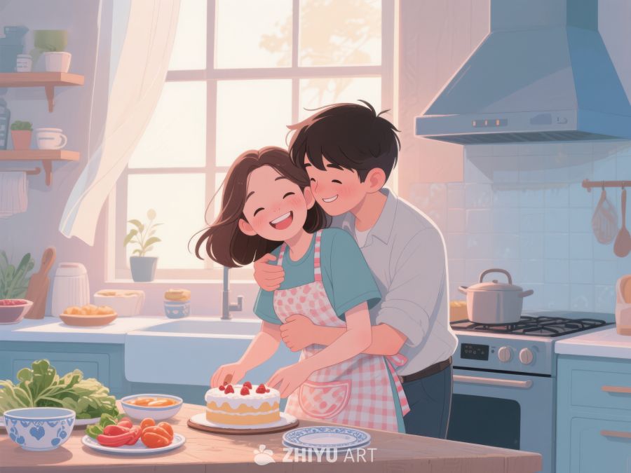 厨房温馨时刻：两人共享烘焙乐趣 27