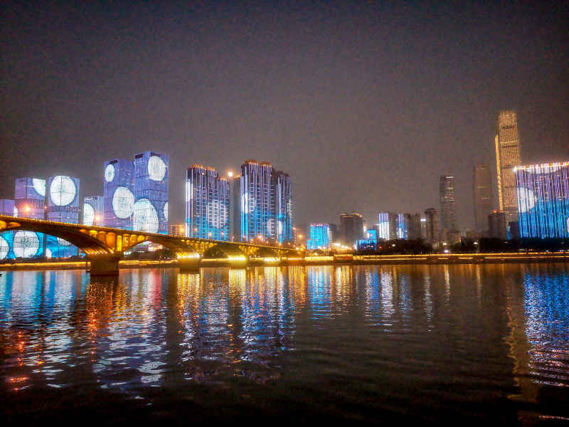 湖南长沙城市夜景灯光摄影图