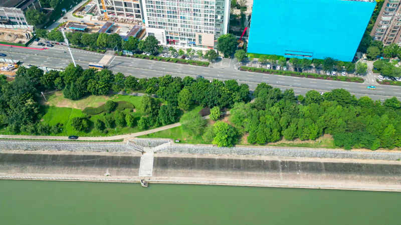 湖北宜昌城市风光航拍摄影图