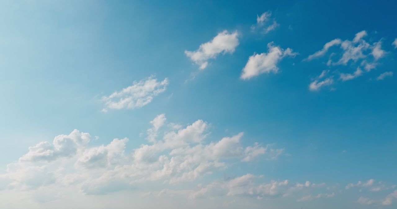 夏日蓝天白云风光航拍