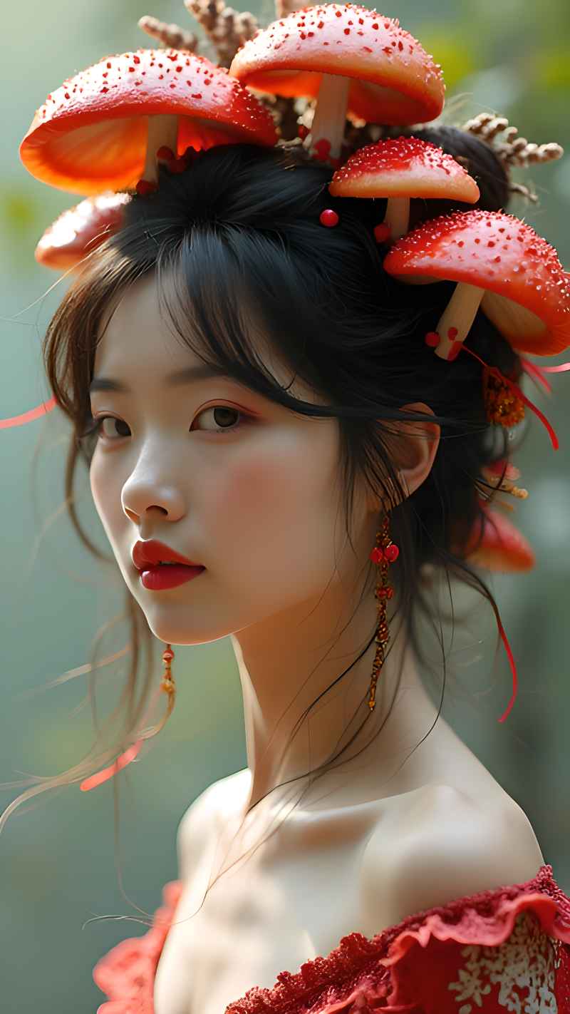 森林系列五颜六色古风艺术美女 36