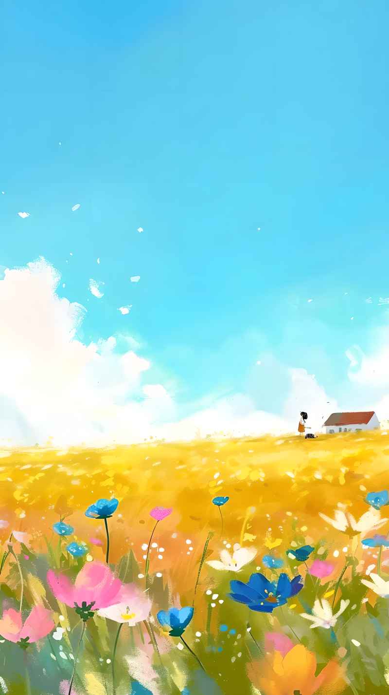 阳光的印象派丰富多彩水彩画 14