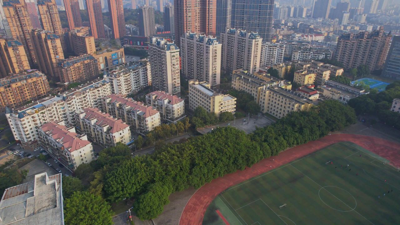 航拍福建莆田学院景观
