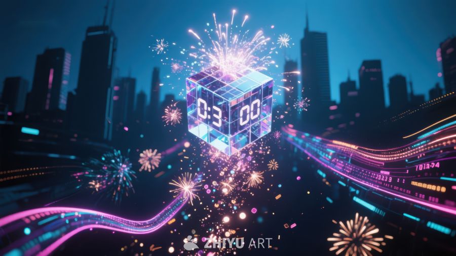未来城市中的数字倒计时 583