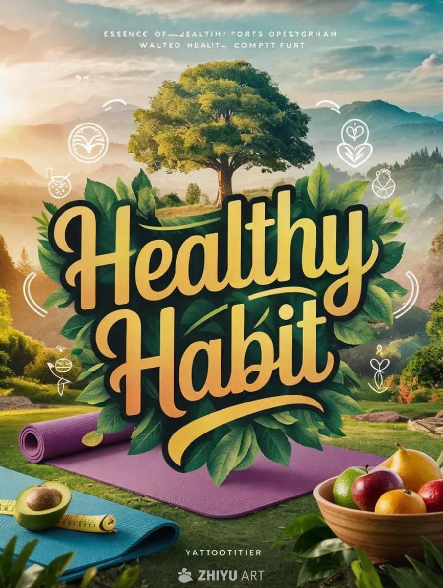 画面中，绿色的树叶环绕着金色“Healthy Ha