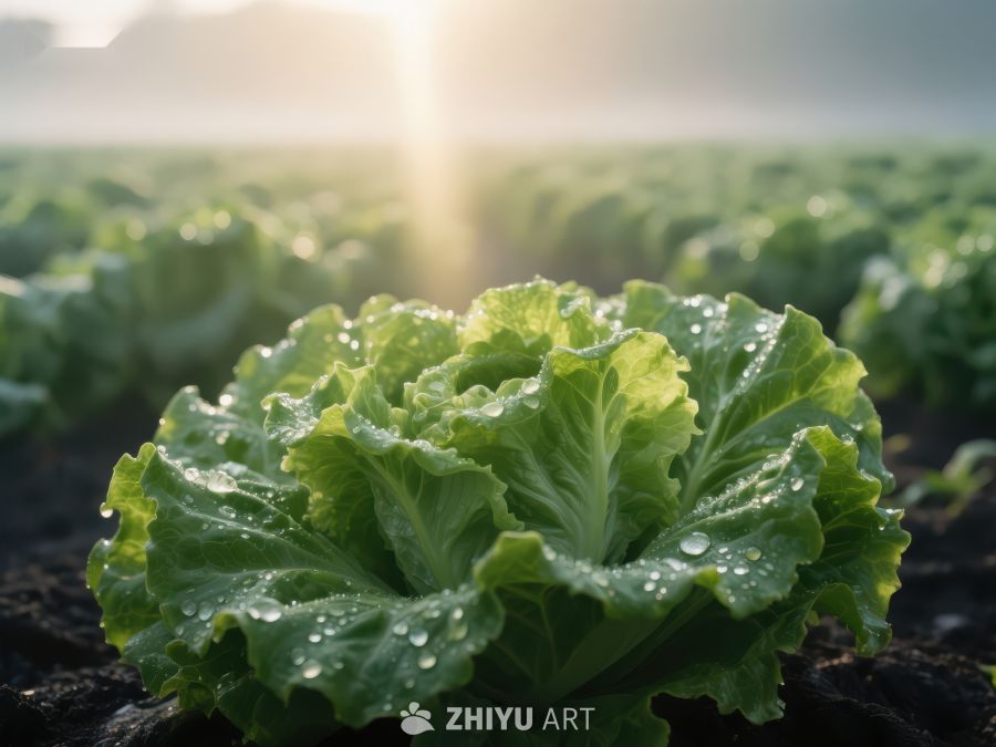 晨光中的新鲜生菜 11
