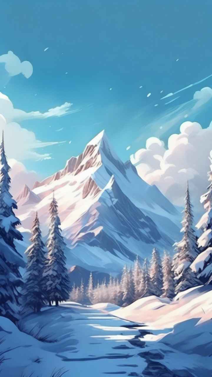 插画冬季背景图 8