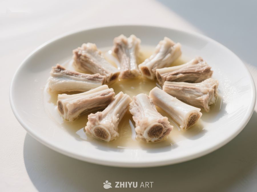 盘中整齐排列的骨头 664
