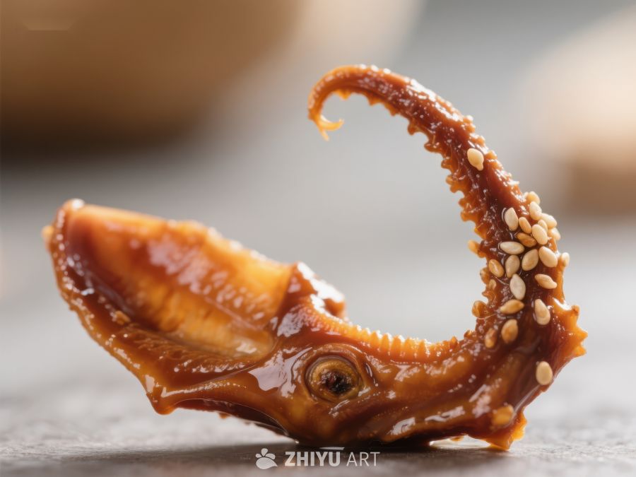 酱烧鱿鱼特写 255