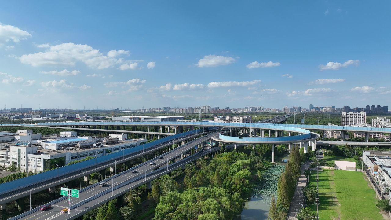 4K航拍昆山城市风光建筑 8