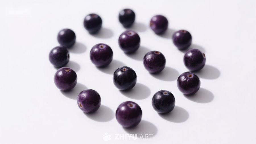 紫色果实排列成圆形