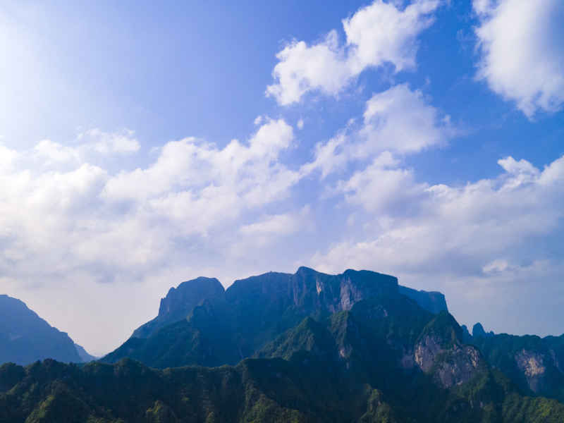 湖南张家界天门山5A景区航拍摄影图 