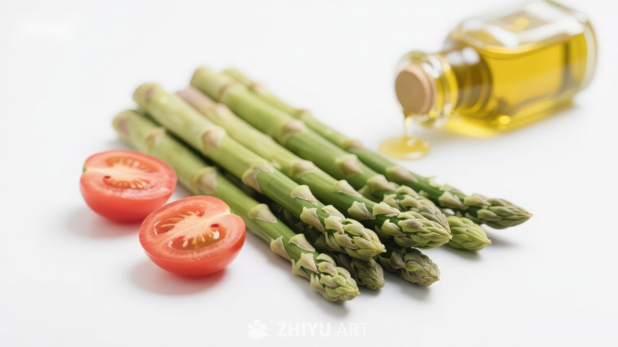 芦笋番茄橄榄油食材组合