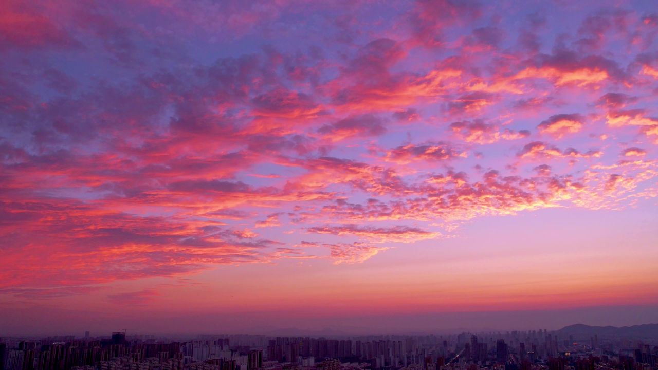 晚霞 夕阳西下  落日