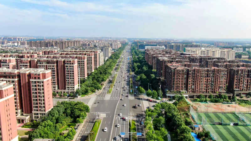 湖南长沙城市风光航拍摄影图 