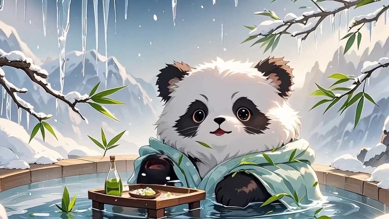 温泉小熊猫