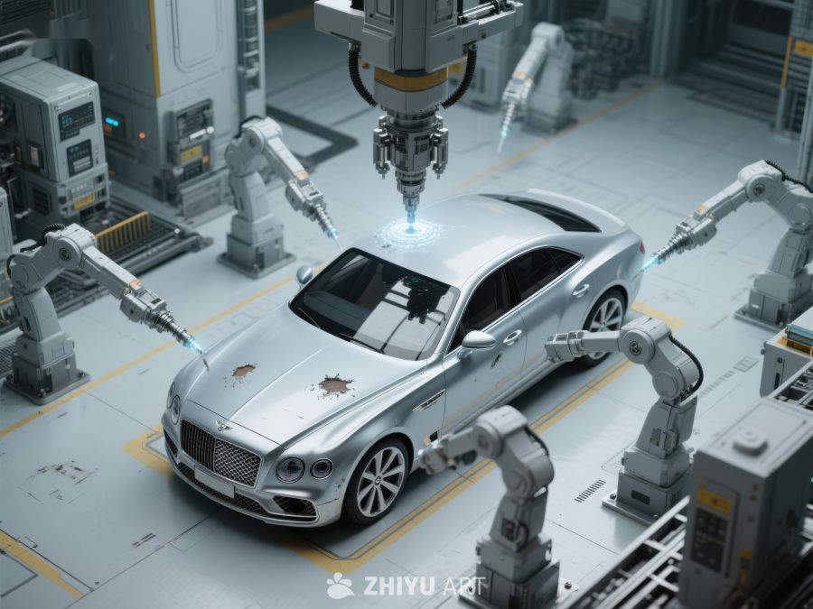 自动化生产线上的汽车组装 562