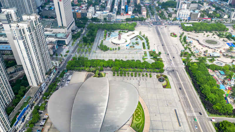 湖北襄阳城市风光旅游景区航拍摄影图 