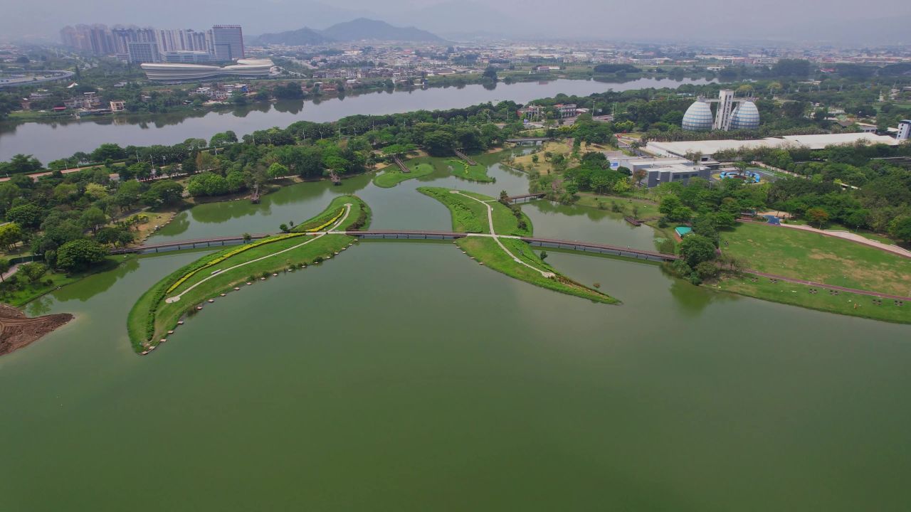 航拍漳州碧湖生态公园