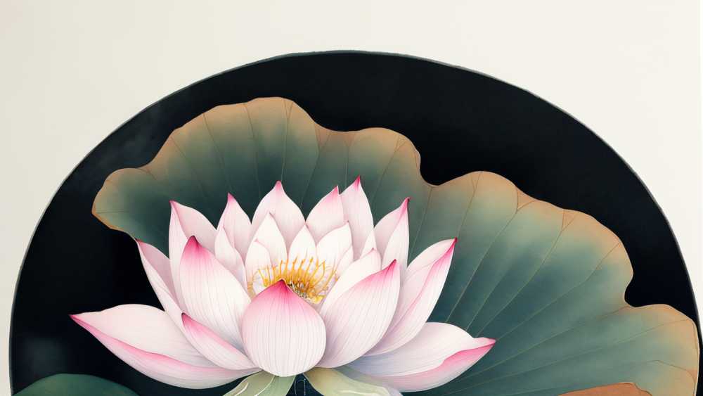 荷花插画