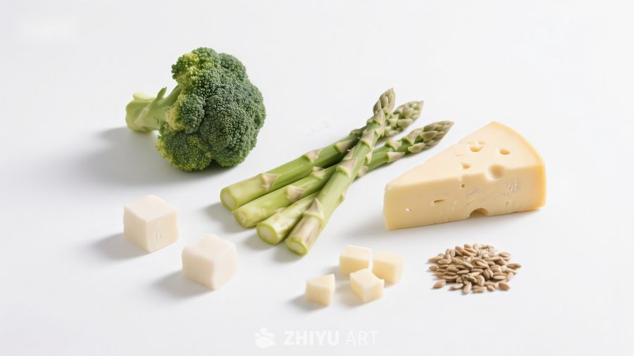 蔬菜奶酪与谷物食材组合