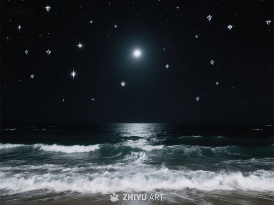 夜空下的海浪与星辰 329