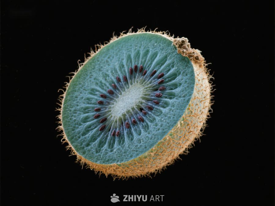 切开的猕猴桃特写 369