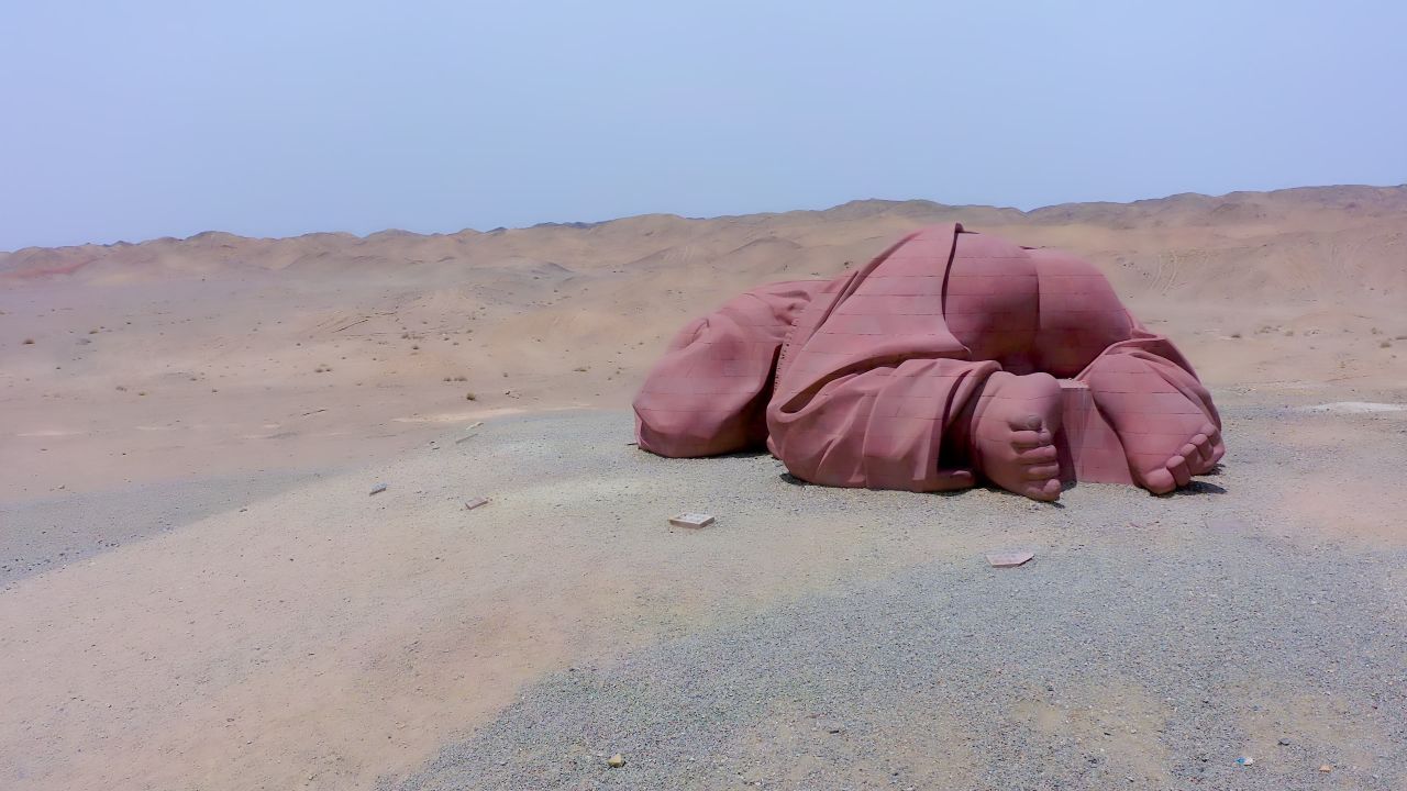 大西北甘肃瓜洲县大地之子航拍