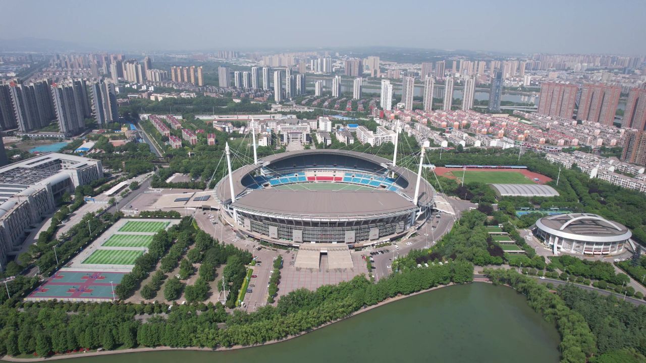 河南洛阳城市风光旅游景区航拍