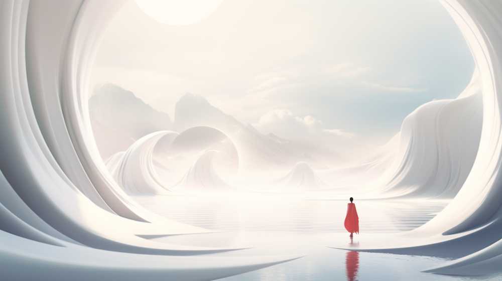 浅白色唯美意境背景图99