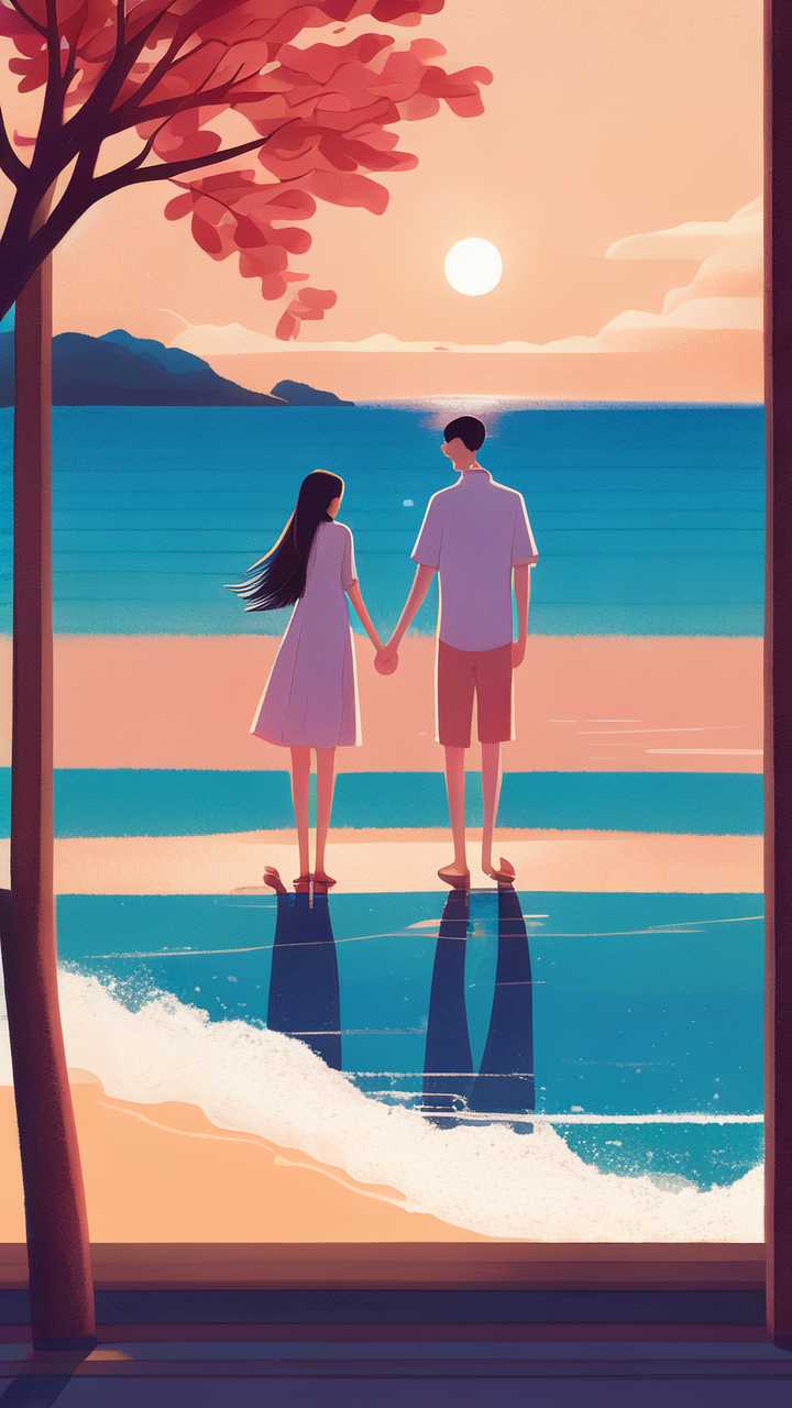 海报情侣插画