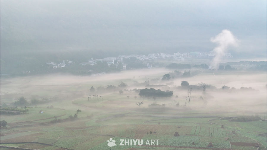 水墨画般的乡村晨景 42