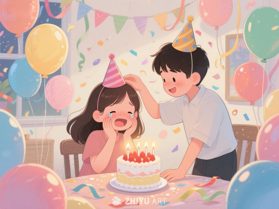 温馨生日派对，两人共庆欢乐时光 720