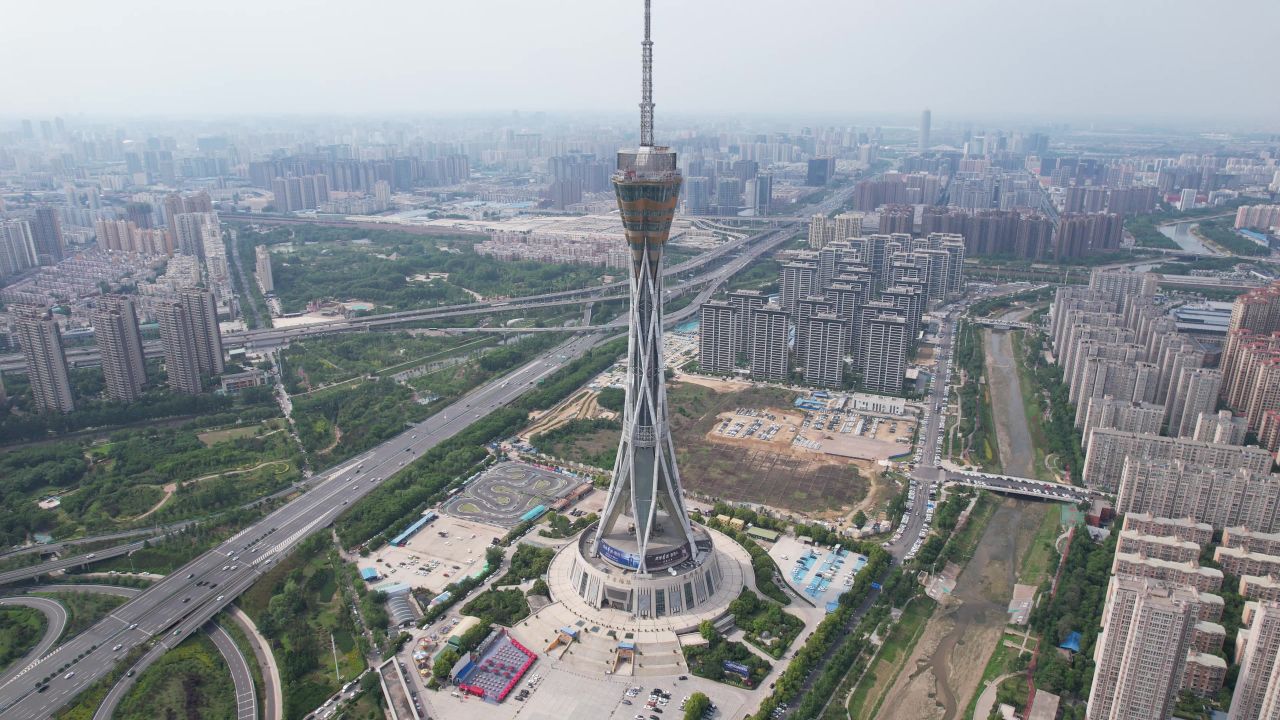 河南郑州城市风光航拍