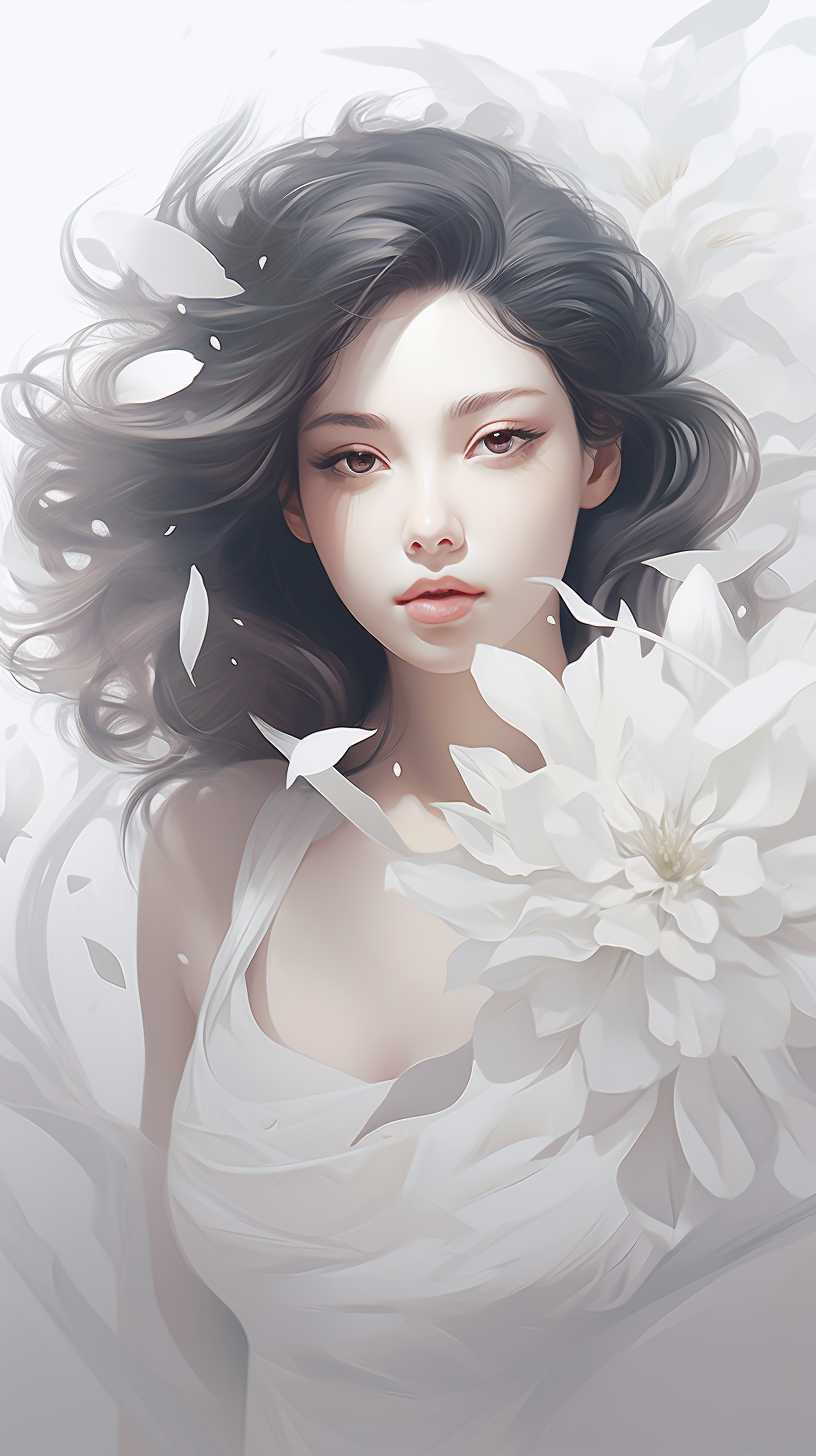 唯美艺术浅白色背景999