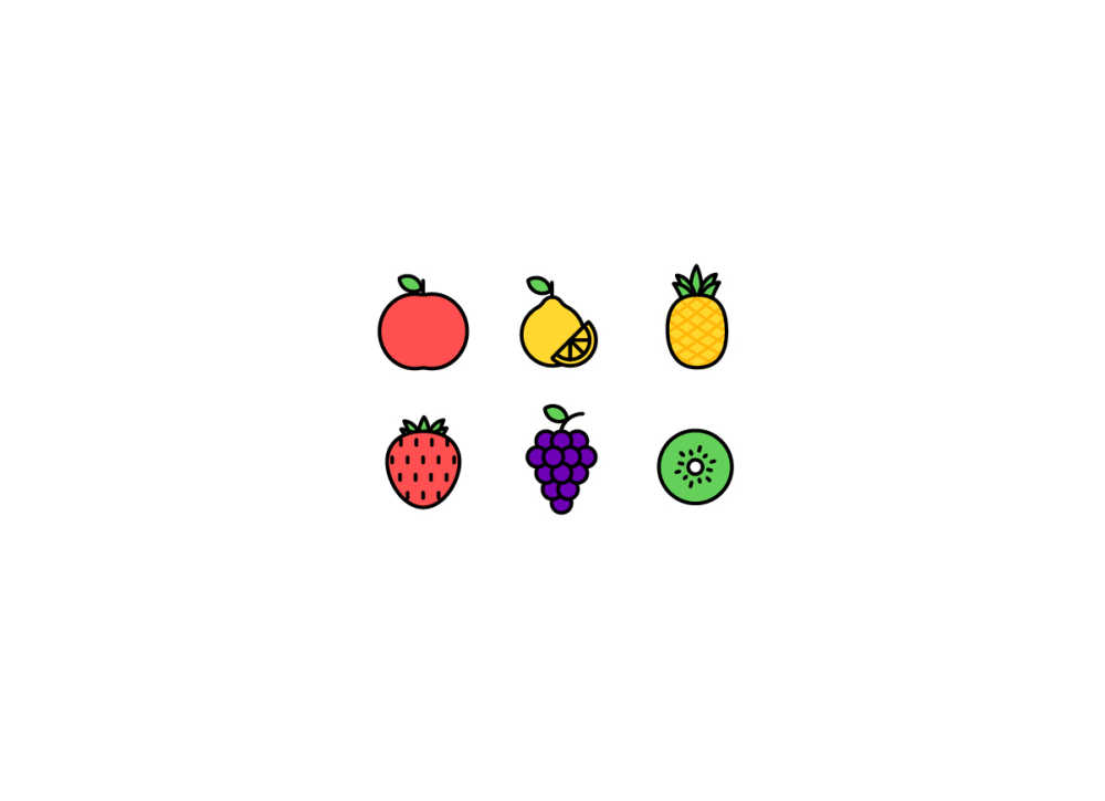 卡通水果图标ICON