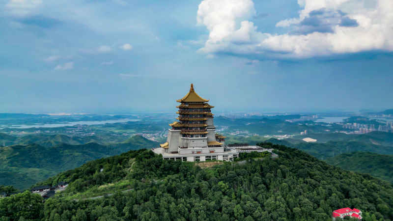 湖北黄石城市风光旅游景区航拍摄影图