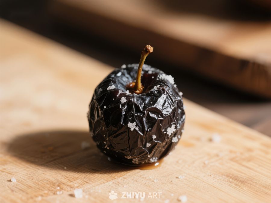 撒盐烤制的黑李子 448