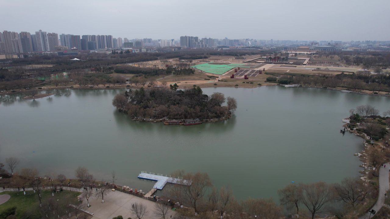 西安大明宫航拍