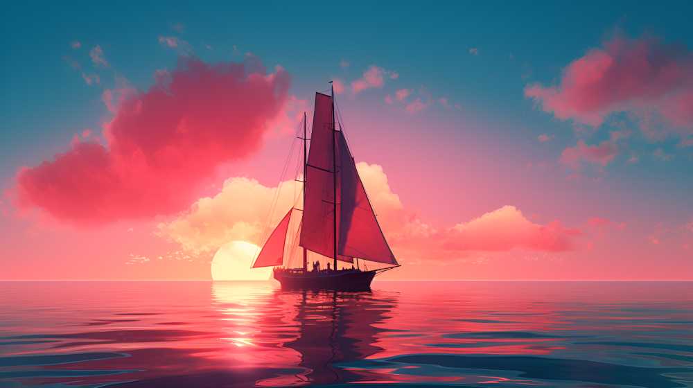 桃红色船只背景