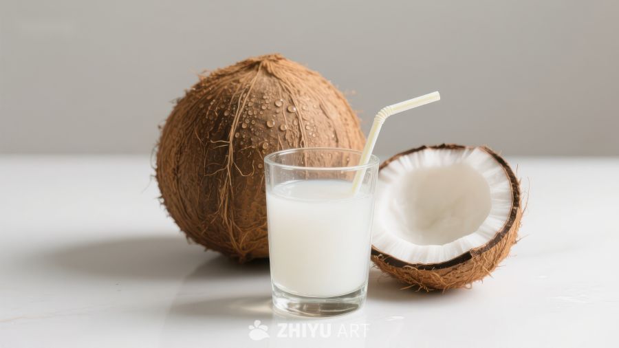 新鲜椰子与椰汁饮品