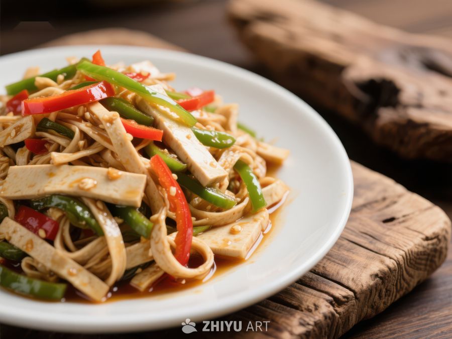 香辣豆腐丝配青红椒 1550