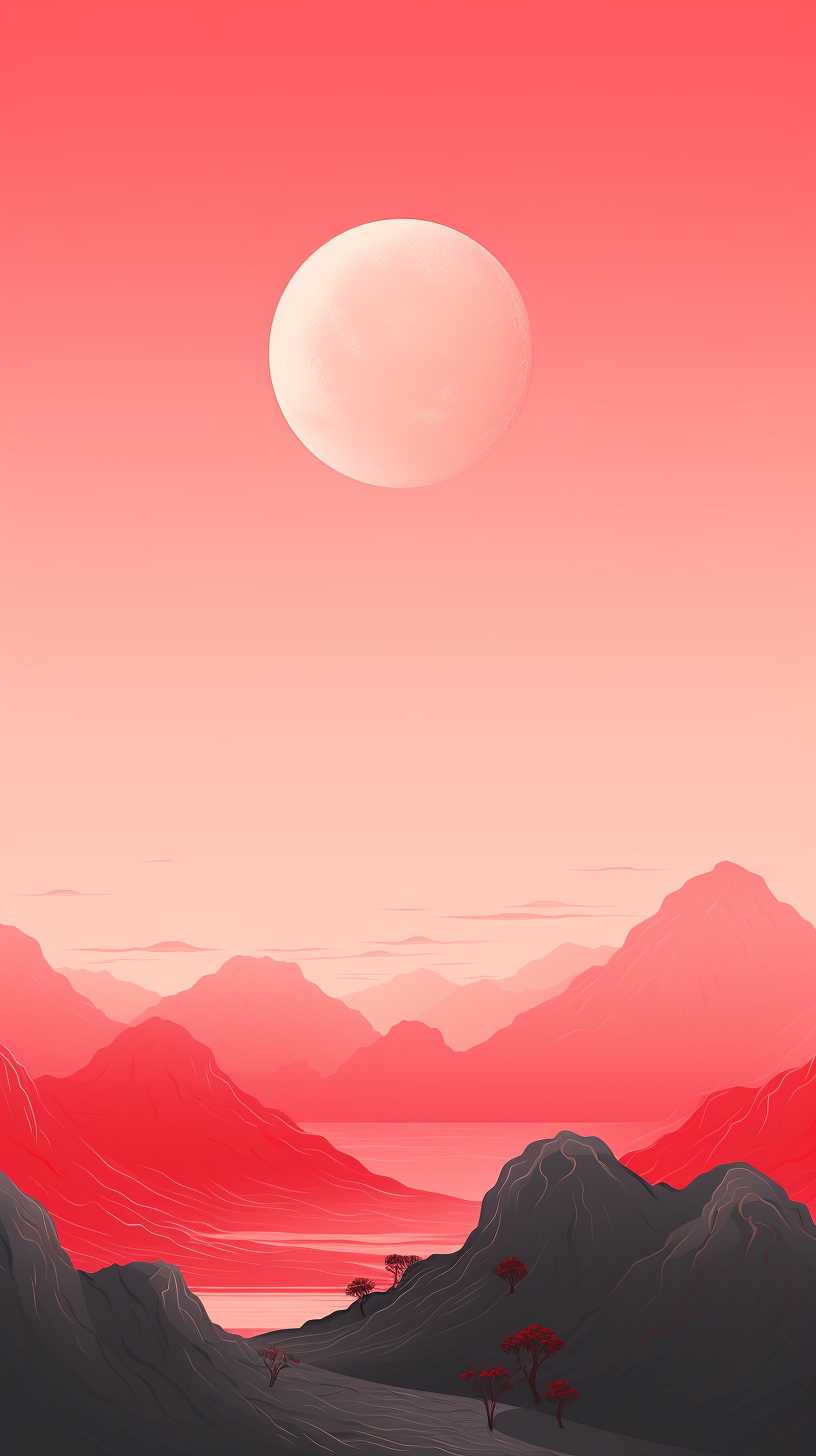红色背景艺术图