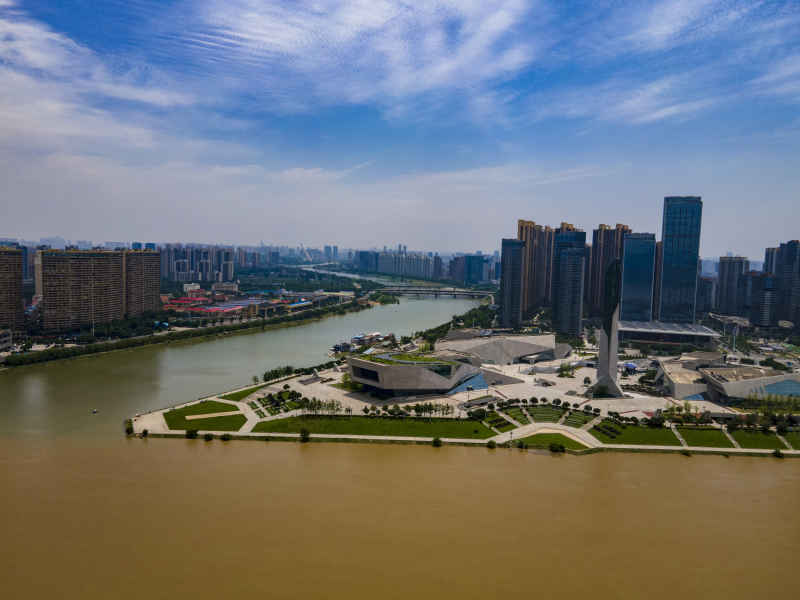 湖南长沙北辰三角洲航拍摄影图