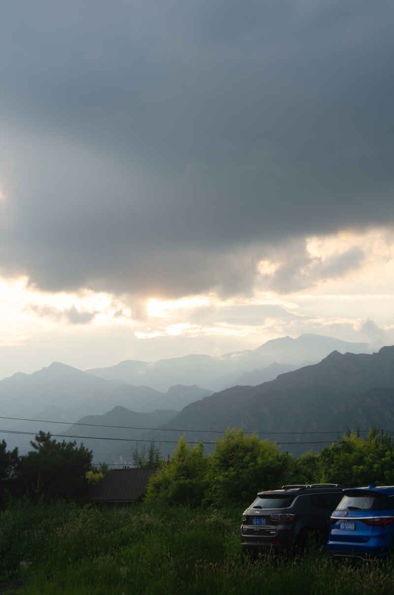夕阳中的落日