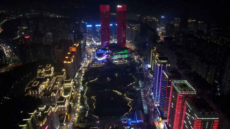 贵阳花果园夜景灯光