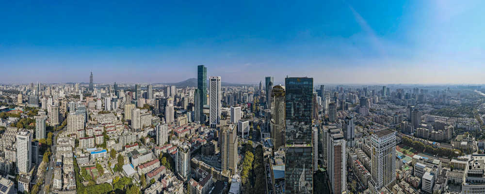城市航拍全景图