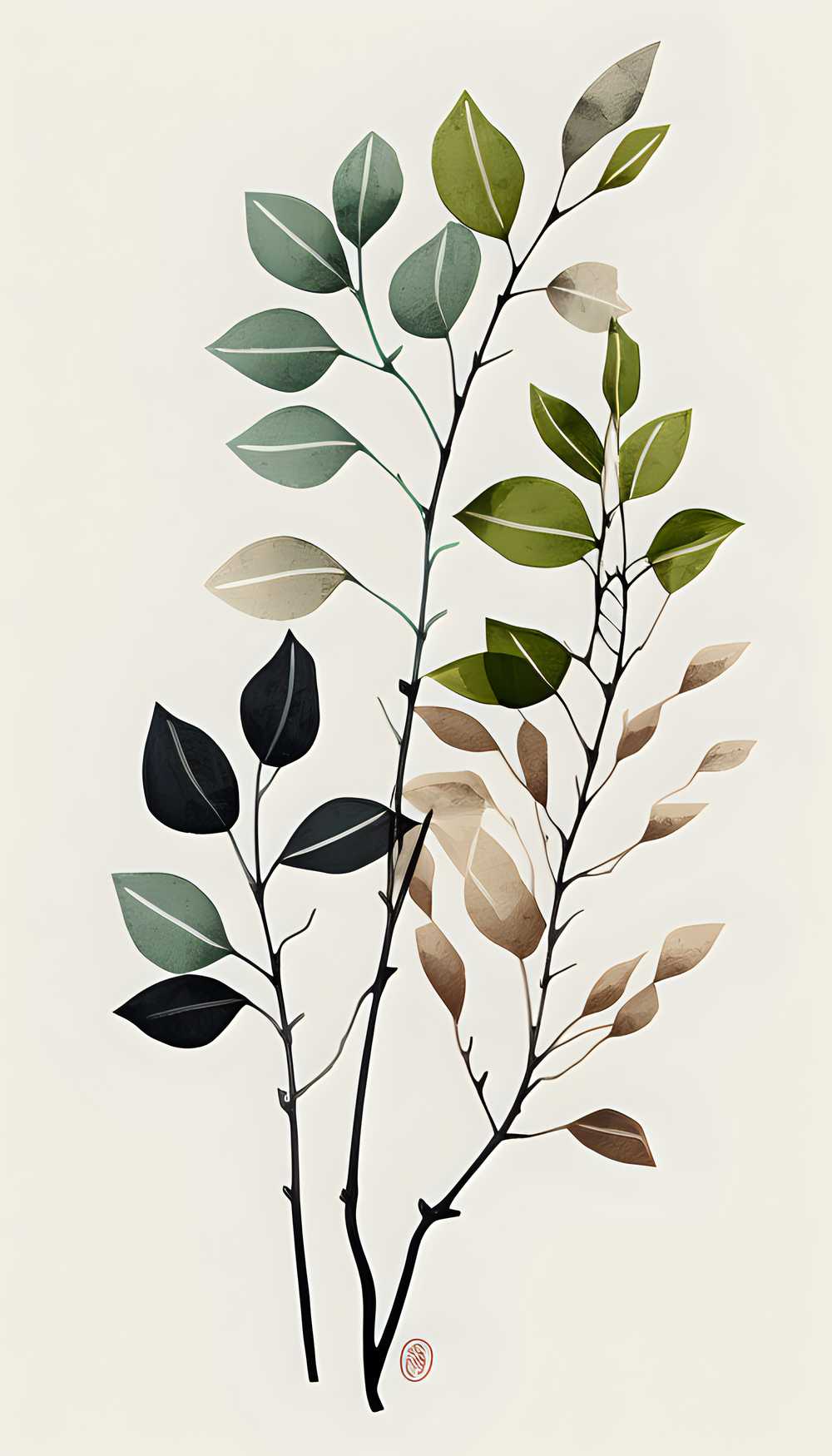 小草叶子矢量图