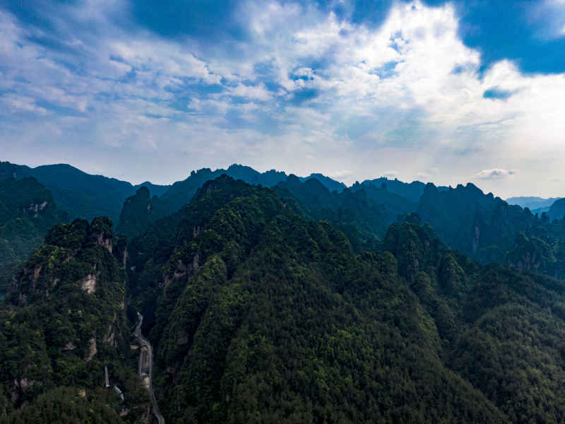 祖国壮丽山河湖南张家界山川地貌摄影图