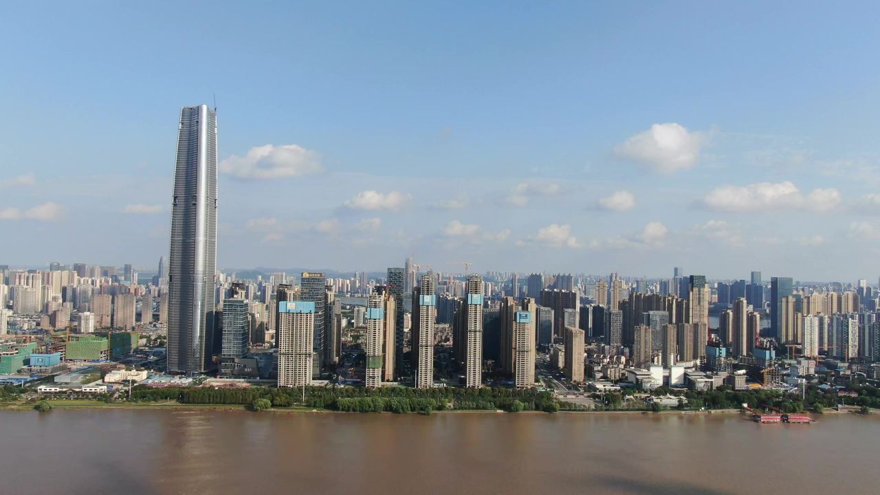 湖北武汉绿地中心第一高楼航拍